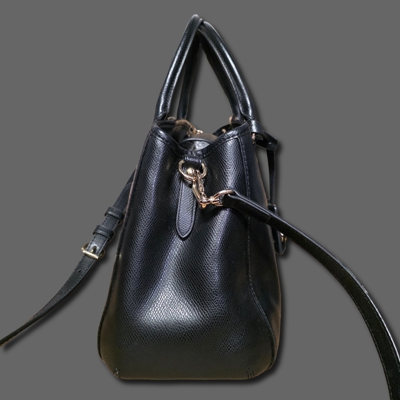 Coach Crossgrain Leather Small Margot Carryall Crossbody Shoulder Bag Black - Picture 3 of 8